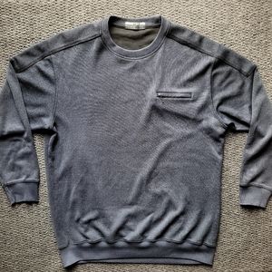 vintage nike men's crewneck sweater size XXL grey knit pullover sweatshirt H